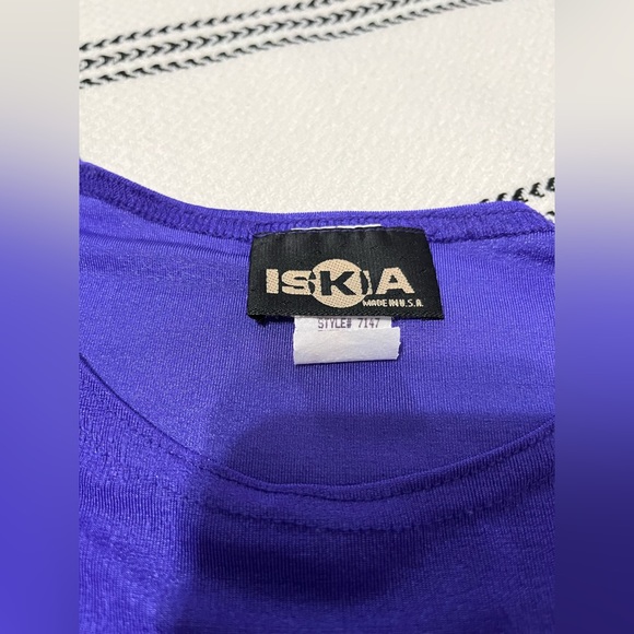Vintage ISKIA super soft PURPLE blouse - Picture 1 of 5